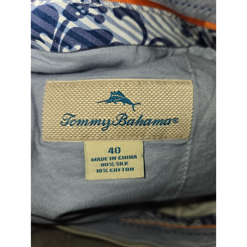 Tommy Bahama‎ Silk Blend Shorts Mens Tan Size 40 Chino Flat Front - Picture 7 of 7